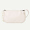 Soft PU Women Handbag Female Pure Chain Underarm Shoulder Tote Bag (White)