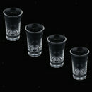 4xSolid Shot Glass Whisky Glass Wine Cup Tumbler, 35ml, High Temp Resistant