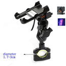 Motorcycle Mirror USB Charger Quick Charging Aluminum Alloy Riding Phone Holder