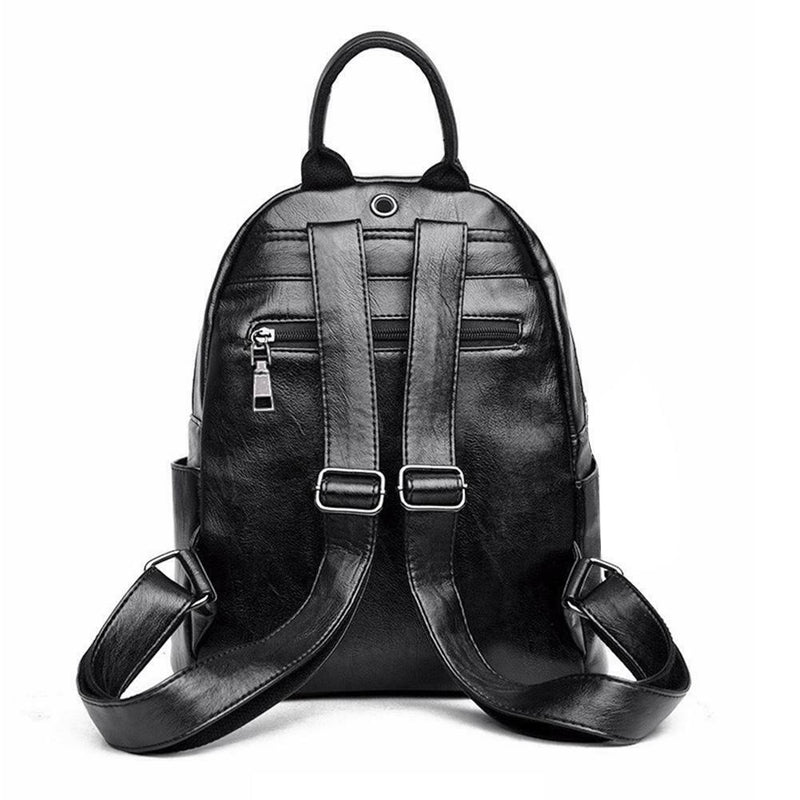 Fashion Women PU Leather Shoulder Bag Teenage Girl College Daypack Backpack