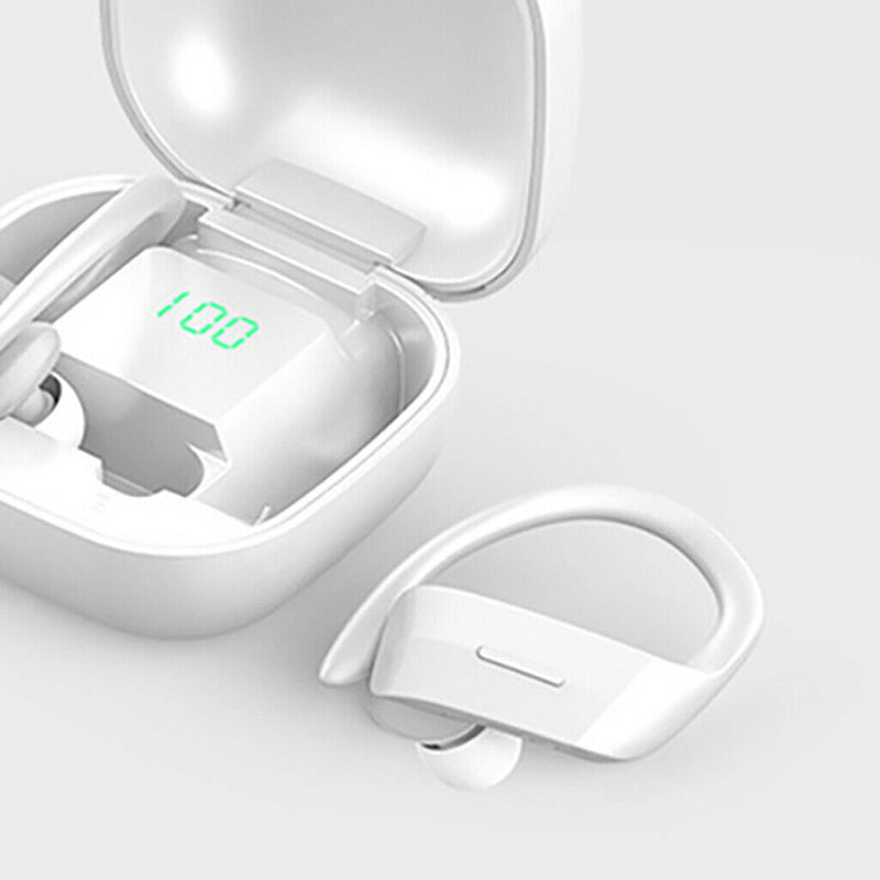 Bluetooth 5.0 Headset TWS Wireless Earphones Stereo Headphones Earbuds White