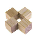 20pcs Natural Hexaedre Regular Wooden Craft Qure Embellishment 20mm DIY Cra