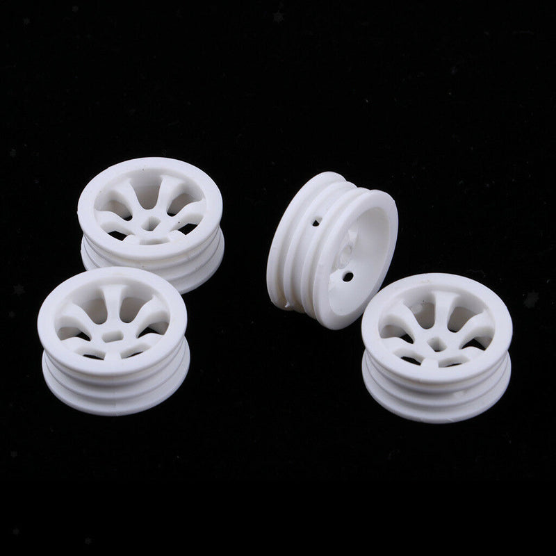 Durable Plastic Wheel Rims White for WLtoys K979/K989 Spare Parts, Pack of 4