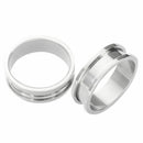1 Pair Screw Fit Stainless steel Ear Plugs Rings Flesh Tunnels Piercing Jew W2B9