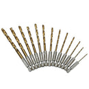 13pcs 1.5-6.5mm HSS Hex Shank Twist Drill Electric Screwdriver Bit Power Tool