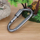 D-Shaped Aluminum Alloy Carabiner Screw Lock Hook Clip Key Ring Outdoor