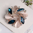 Fashion Crystal Bauhinia Shape Brooch For Women Dress Decorative Pin
