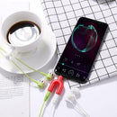 3.5mm Extension Earphone Audio Splitter 1 Male to 2 Female Adapter (Red)