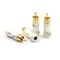 4pcs Goldplated RCA Male Plug HIFI Audio Cable Audio Video Connector Adapter %o