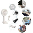 Mini Portable Handheld Fan 3 Speeds Rechargeable Fan Led Night Lights Deskt