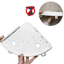 Bathroom Triangular Shower Shelf Corner Bath Storage Organizer White Rack F5I7