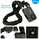 Black Smart Chain Lock 80Cm Smart Waterproof Bluetooth Lock 110Db Latest An