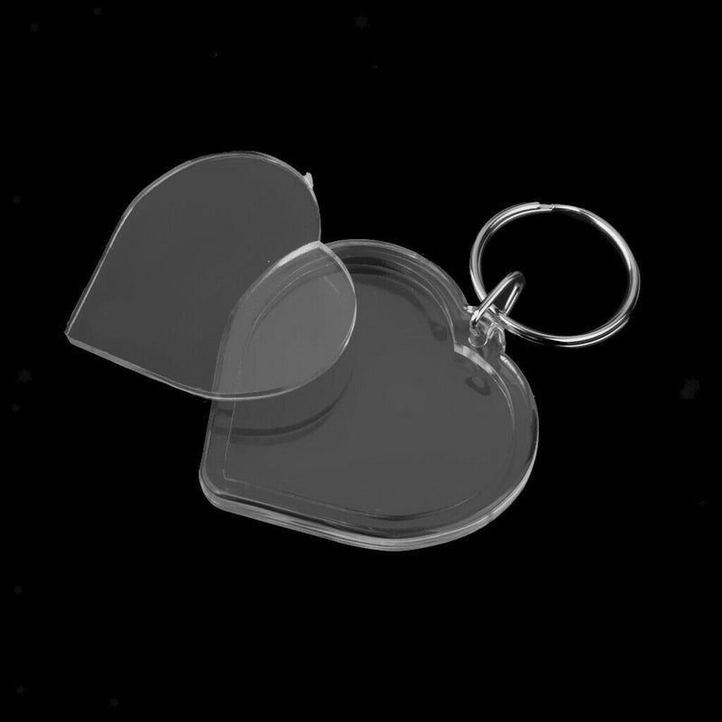 10pcs Clear Keyring Decor Insert Photo Picture DIY Gift for Friends Families