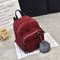 New Fashion Spring Women Corduroy Mini Backpack Girls School Bag with Plush