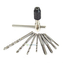 9pcs T Type Thread Tap Reamer M3/M4/M5/M6/ Steel Hand Machine Screw Tool Kit