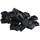 Plastic Square Pipe End Caps Tubing Insert Plugs 50x50mm 30 Pcs Black
