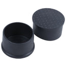 10 Pcs Black Rubber Flexible Round End Cap 50mm Foot Cover I3Q7