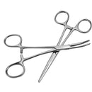 1x Forceps Hemostatic Clamp Curved Tweezers Medical Surgical Serrated jaw N E8V9