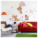 lovely cute bear wall stickers children room home decor baby shower adhesiv