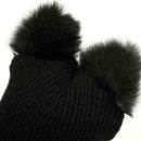 Winter Thick Knitted Wool Hat With Two Cat Ears Women's Warm&Soft Cap Beani N7H5