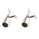 2pcs Polished Stainless Steel Eye End Deck Hinge Boat Bimini Top Fitting 1"