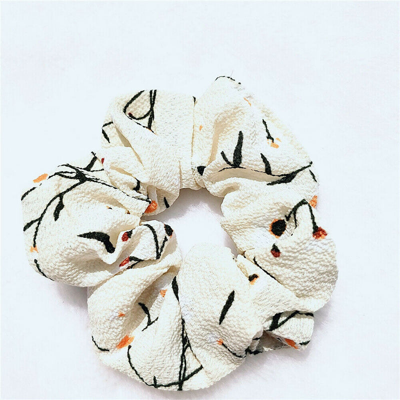 16pcs Hair Scrunchies Band Elastic Ties Big Floral Ponytail Holder Pack F. Women