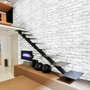 Self-Adhesive Tile Wallpaper Wall Panels DIY White Brick Style Wall Stickers for
