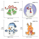 8pcs Christmas Brooch Pins for Women, Multi-Colored Ally Crystal Enamel Jewelry