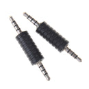 2x 3.5mm stereo male to male jack audio plug connector/coupler adapter joiner TE