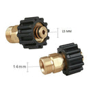 2 x Brass Garden Hose Quick Connector M22 Male to M22 Female Set Quick Connector