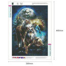 5D DIY Full Drill Diamond Painting Night Wolf Cross Stitch Embroidery Kits