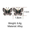 Butterfly Earrings Colorful Rhinestone Ear Studs Women Ear Jewelry X2U5 Fas G5P2