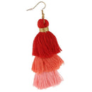 3 Layered Womens Stylish Earrings Bohemian Style Summer Tassel Drop Earring