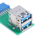 Motherboard 20Pin Header To 2 Ports USB 3.0 Type A Female Port HUB Adapters Pg