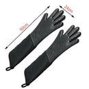 Extra Long Professional Silicone Oven Mitt, Heat Resistant Cooking Glove Wi