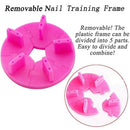 Nail Tip Training Practice Stand Frame Diy Removable Nail Art False Tips Di
