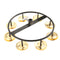 Drum Set Hi-hat Tambourine with Single Row Steel Jingles for Kids KTV Favor