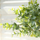 6 Pcs Eucalyptus Plastic Artificial Leaves Bunch for Home Christmas Wedding H8W5