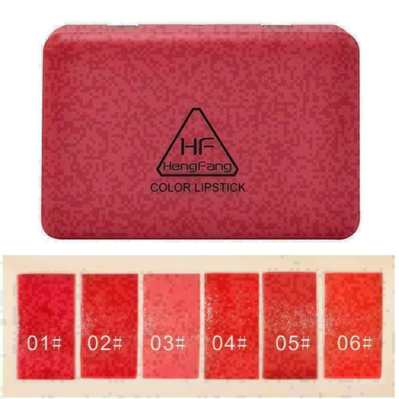 6 Pcs Long-lasting Lipstick Kissproof Makeup Nude Waterproof Moisturizing 2 K7Y1