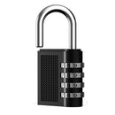 Combination Security Padlock, 4 Digit Resettable Code Lock, Black Pack of 2 O4P1