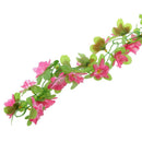 2 x Artificial Narcissus Wall Hanging Silk Flower Vine In/outdoor Decor Pink