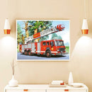 5D DIY Full Drill Diamond Painting Fire Truck Embroidery Mosaic Craft Kit