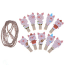 10pcs pig Wooden Clip Wedding Wood Clip Cute Photo Wall ClipWY BX