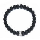 2Pcs King Queen Crown Couple Bracelets His And Her Friendship 8mm Beads Bracelet