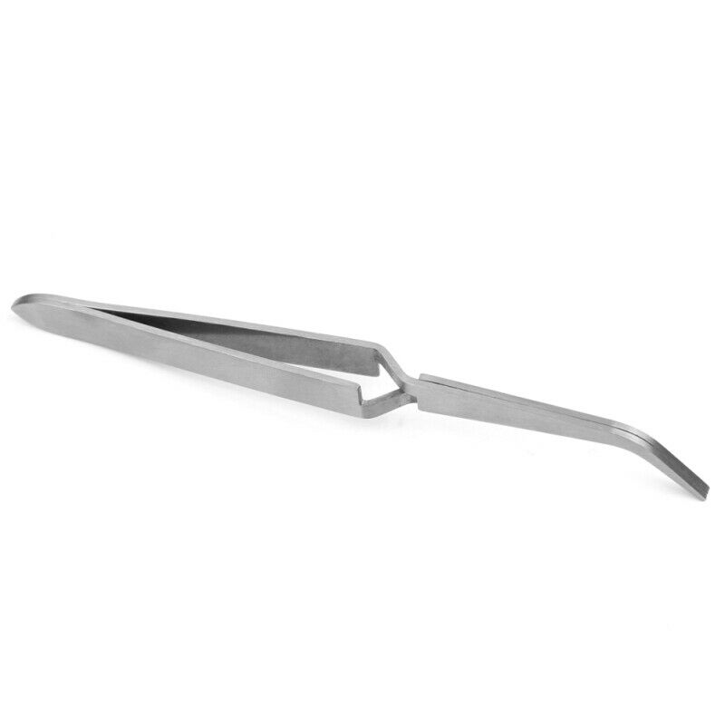 1pc Nail Art Angle Curved Tweezer Rhinestones Picking Tool Makeup Nipper C BCX