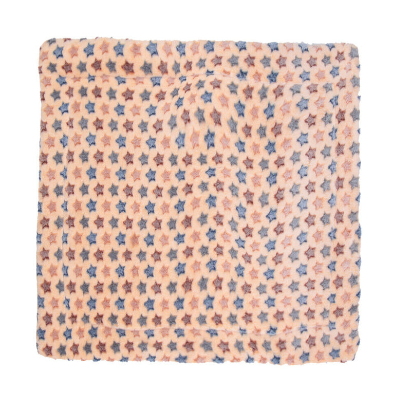 Dog Cat Blanket Pet Cushion Bed Soft Velvet Winter Warm Sleep Mat(Brown M)