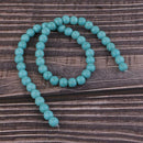 Wholesale Round Blue Turquoise Stone Spacer Beads DIY Jewelry Making 15"