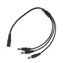 DC Power Jack 1 Female To 3 Male plug Splitter Adapter RGBW Connector LJ