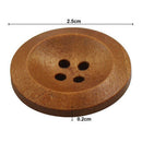 50pcs Round 4-holes Wooden Buttons Fit Sewing Scrapbooking Decoration 25mm Craft