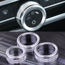 3 Chrome Air  A/C Switch Knob Cover Trim fit for Alfa Romeo Giulia 2017